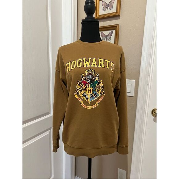 Harry Potter Hogwarts brown crewneck sweatshirt - Picture 1 of 5